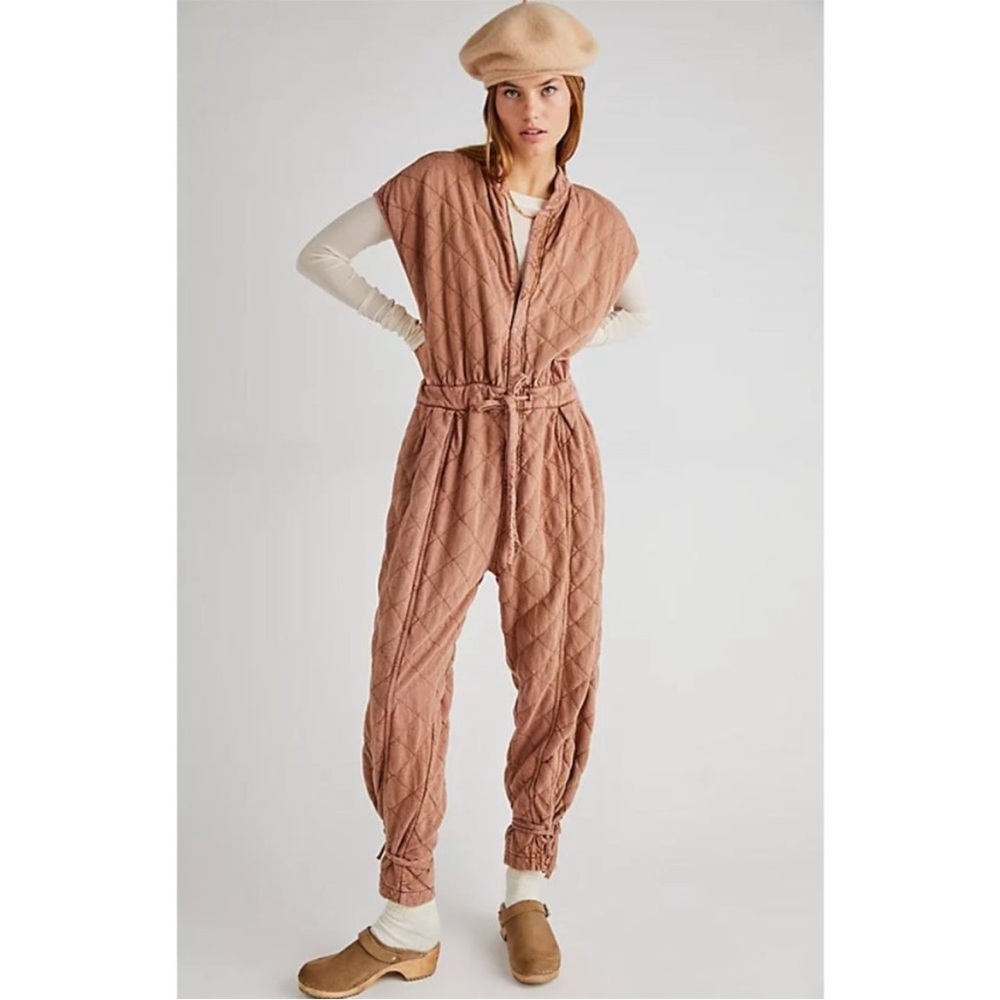 Free People x FP one Betty quilted jumpsuit coveralls